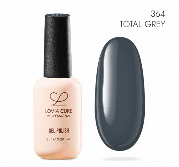 LOVIA CURE Гель-лак 364 Total Grey, 8 мл.