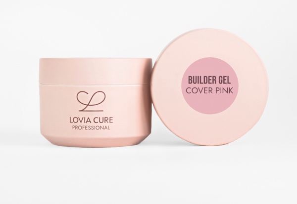 LOVIA CURE LED/UV Builder Gel Cover Pink Камуфлирующий конструирующий гель, 30 мл.