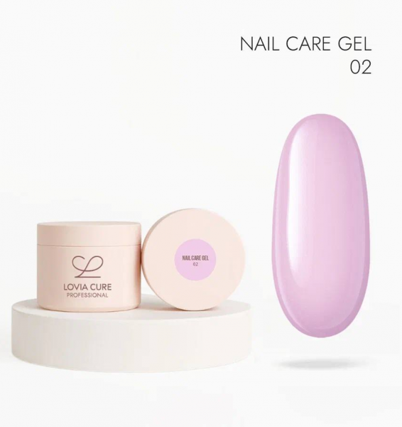 LOVIA CURE Nail Care Gel № 002 моделирующий гель с кератином и кальцием, 15 мл.