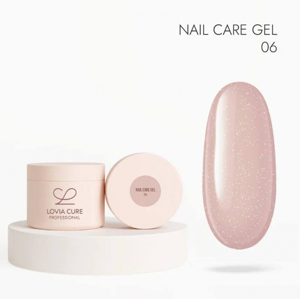 LOVIA CURE Nail Care Gel № 006 моделирующий гель с кератином и кальцием, 15 мл.