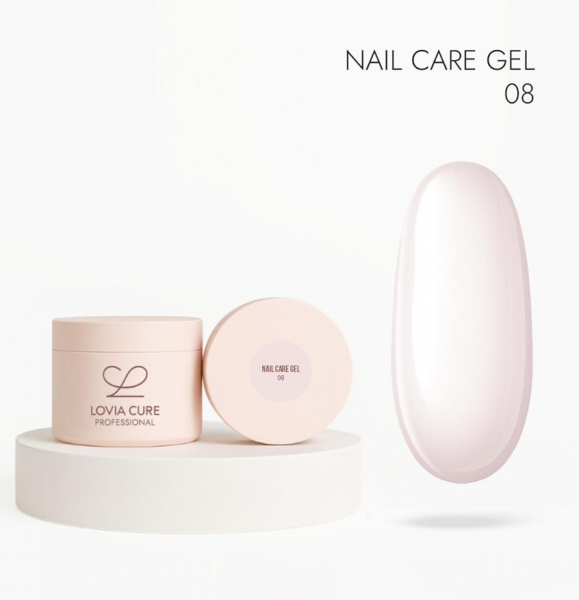 LOVIA CURE Nail Care Gel № 008 моделирующий гель с кератином и кальцием, 15 мл.