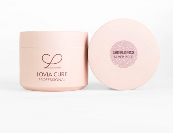 LOVIA CURE, Камуфлирующая база с шиммером Silver Rose, 30 мл.